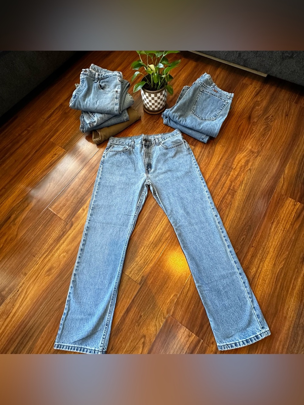 George Men's Regular Straight Leg Jeans 35x32